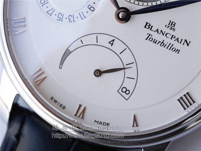 Blancpain手錶 寶珀升級版經典系列 鉑金表殼 6025真陀飛輪男士手錶腕表 寶珀高端男表  hds1104